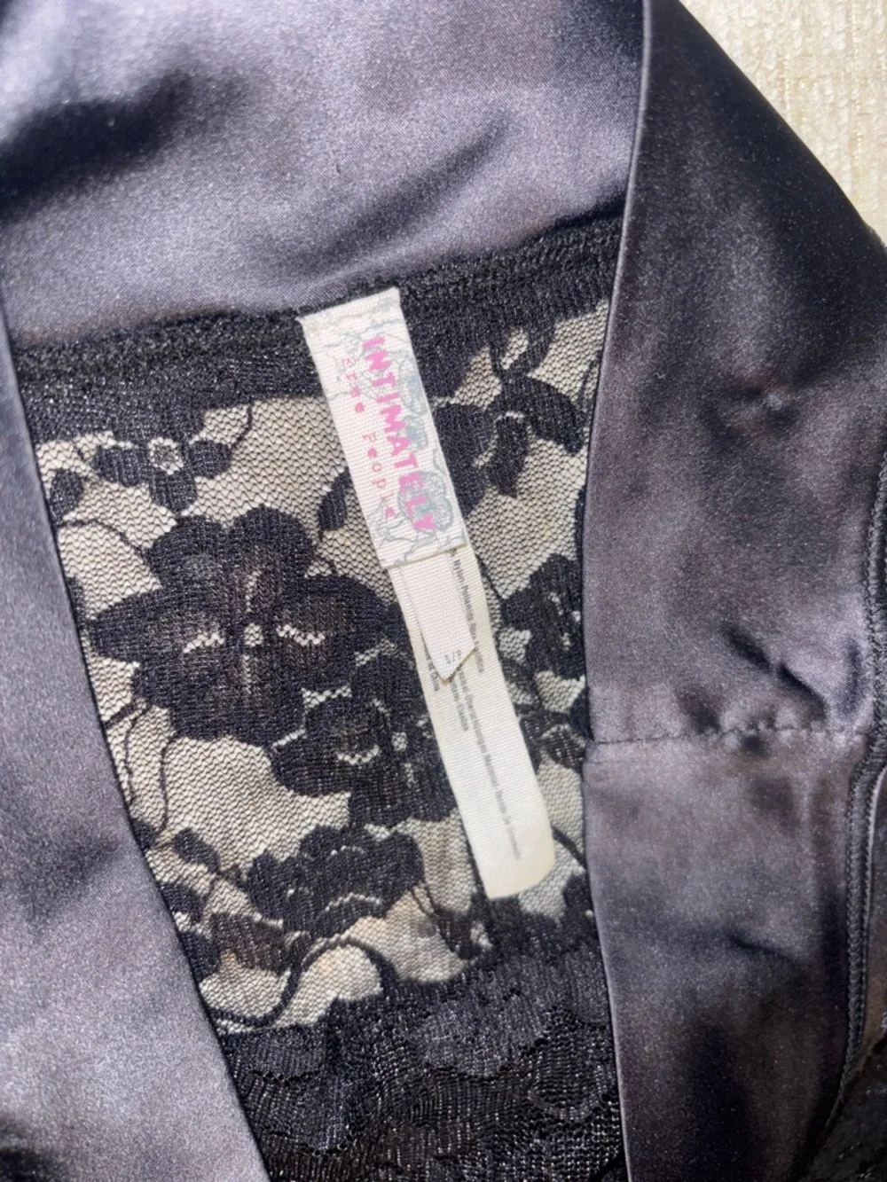 Free People Intimately Small Black Lace Biker Shorts Floral Layering Lounge Goth